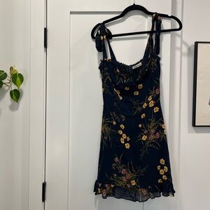 Floral reformation mini dress